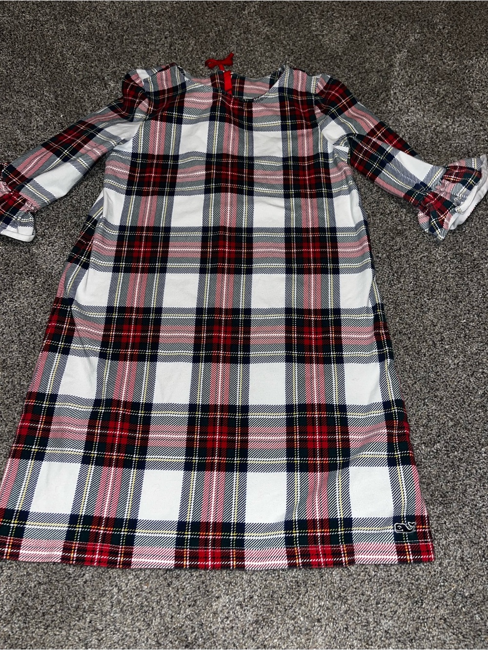 Vineyard vines holiday plaid dress size 7/8y